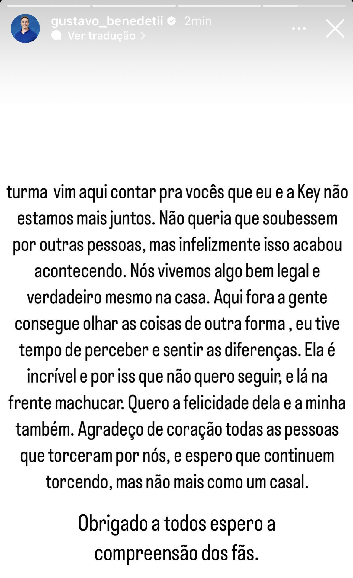 Comunicado Gustavo