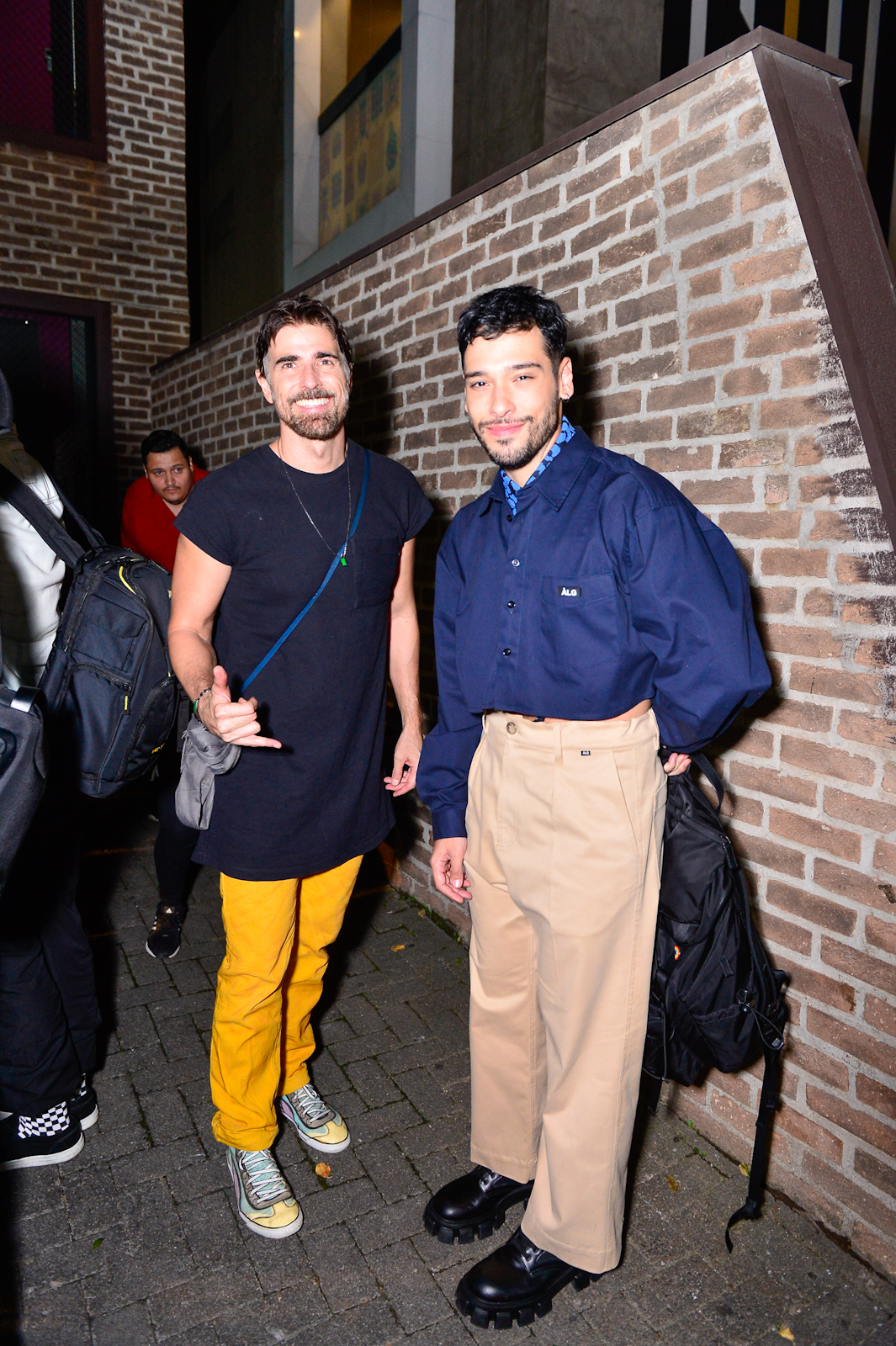 Reynaldo Ganecchini e Bruno Fagundes na festa de 30 anos de Anitta