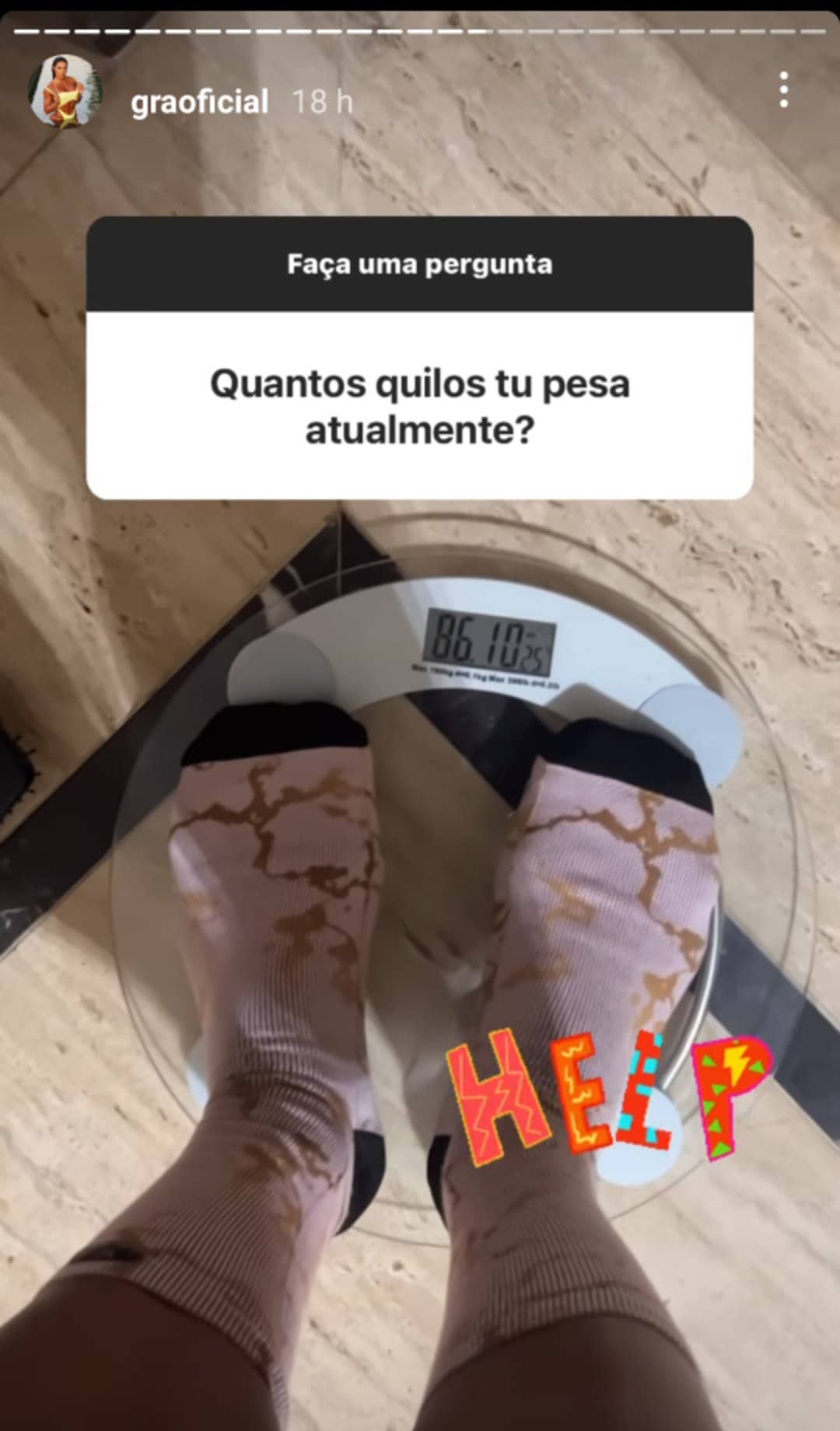 peso de Gracyanne Lacerda