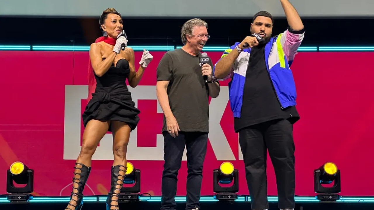 Sabrina Sato, Boninho e Paulo Vieira