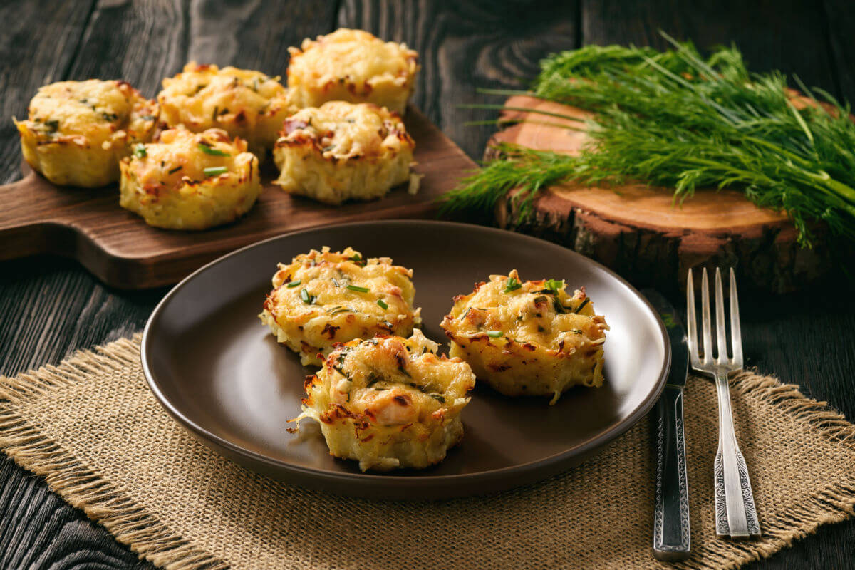 Muffin de batata-doce com frango (Imagem: Shutterstock)