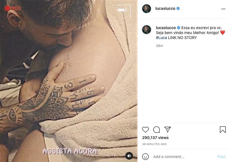 Lucas Lucco compartilha homenagem para filho, Luca