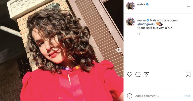 Maisa chama atenção com novo corte de cabelo