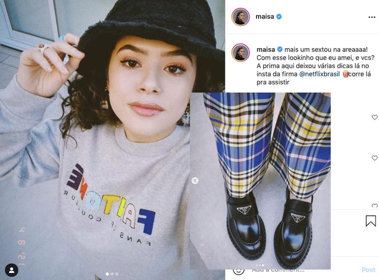 Maisa esbanja beleza ao posar com look de inverno