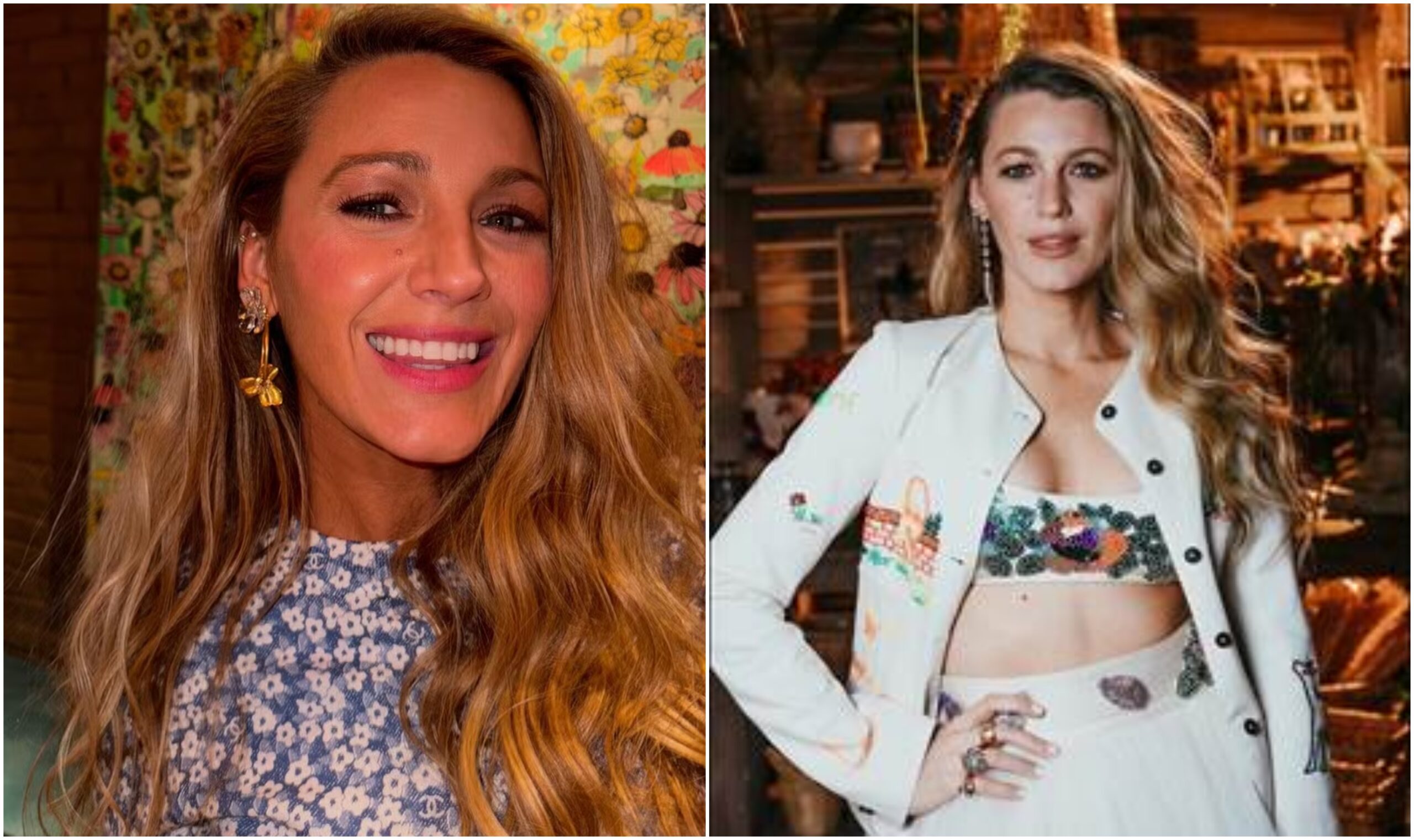 Maquiagem com tons rosa e cabelo ondulado de Blake Lively para 'É Assim Que Acaba'