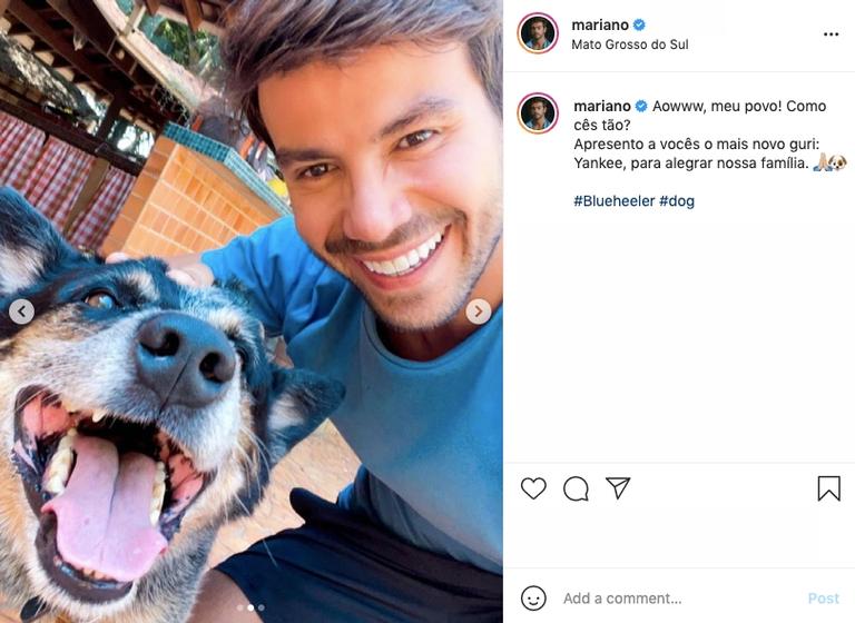 Mariano surpreende seguidores com novo membro da família