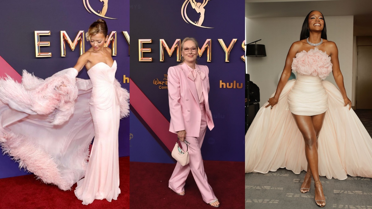 Rita Ora, Meryl Streep e Aja Naomi King mostraram no Emmy 2024 a versatilidade do look rosa