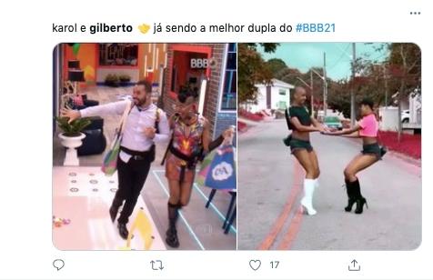 Memes BBB21 Gil e Carol