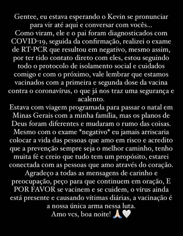 Carta aberta de Gabriela Versiani sobre Kevinho