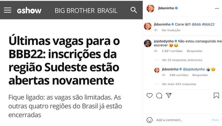 Fãs de Jojo se animam com chance dela participar do próximo 'BBB'