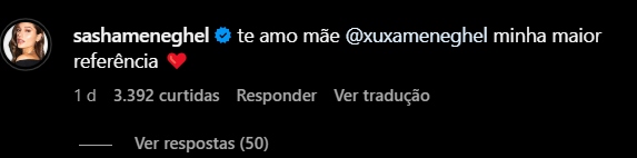 comentário da sasha