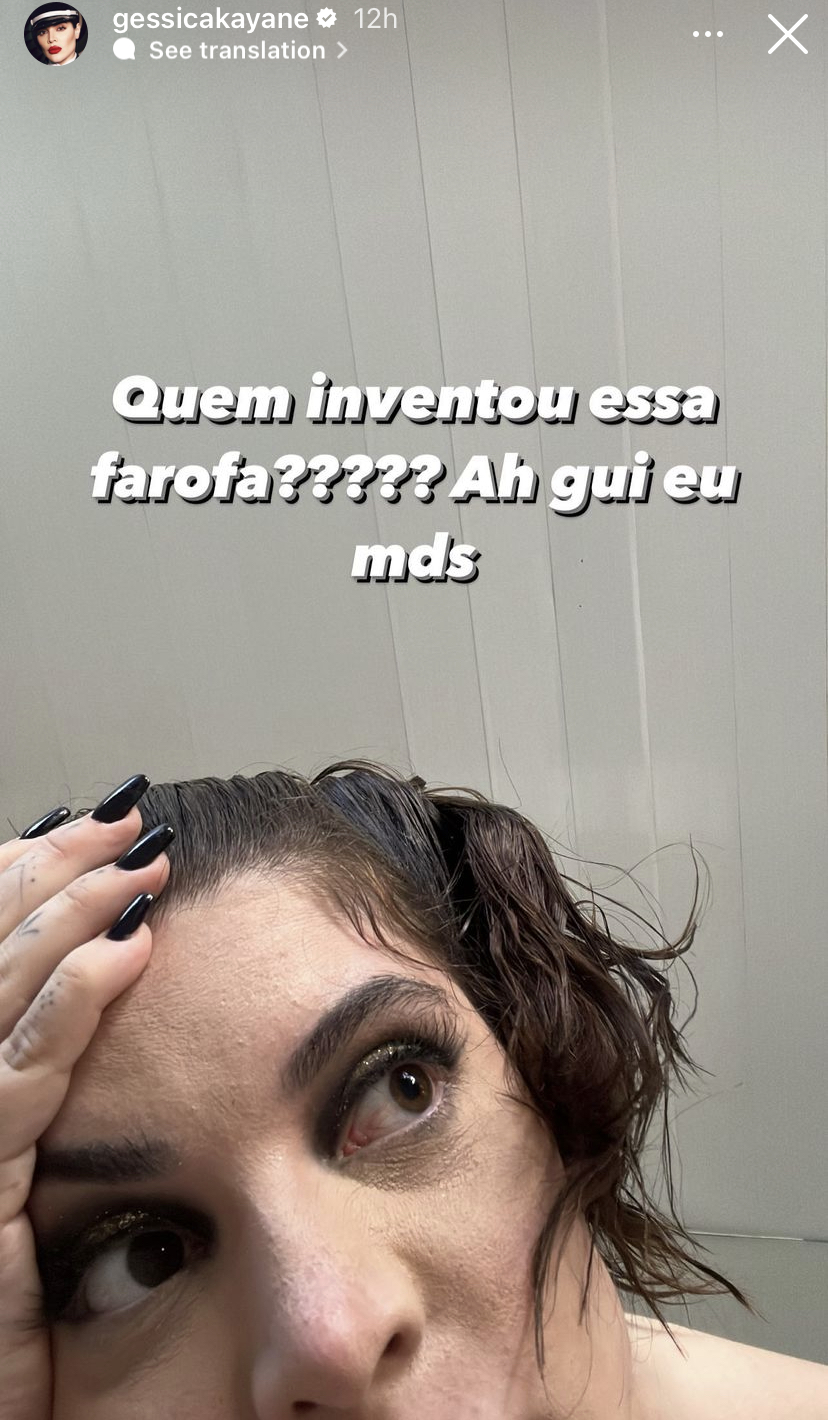 Stories de Gkay questionando a Farofa