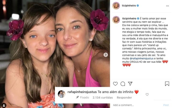 Ticiane presta linda homenagem à filha mais velha, Rafaella Justus