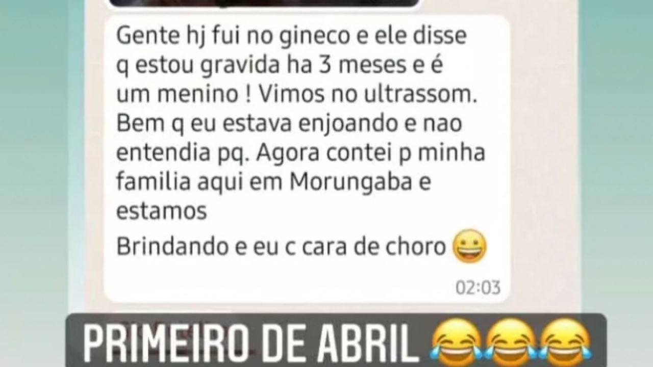 Ticiane Pinheiro trolla a família falando que está grávida