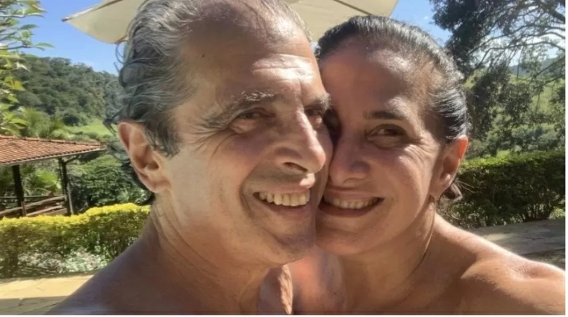 Totia Meireles e marido