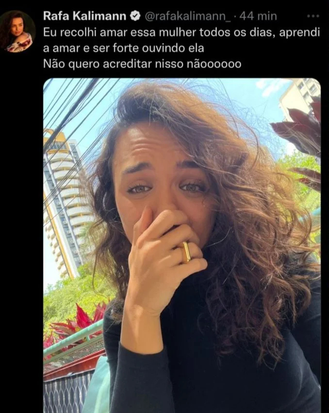 Tweet de Rafa Kalimann sobre a morte de Gal Costa