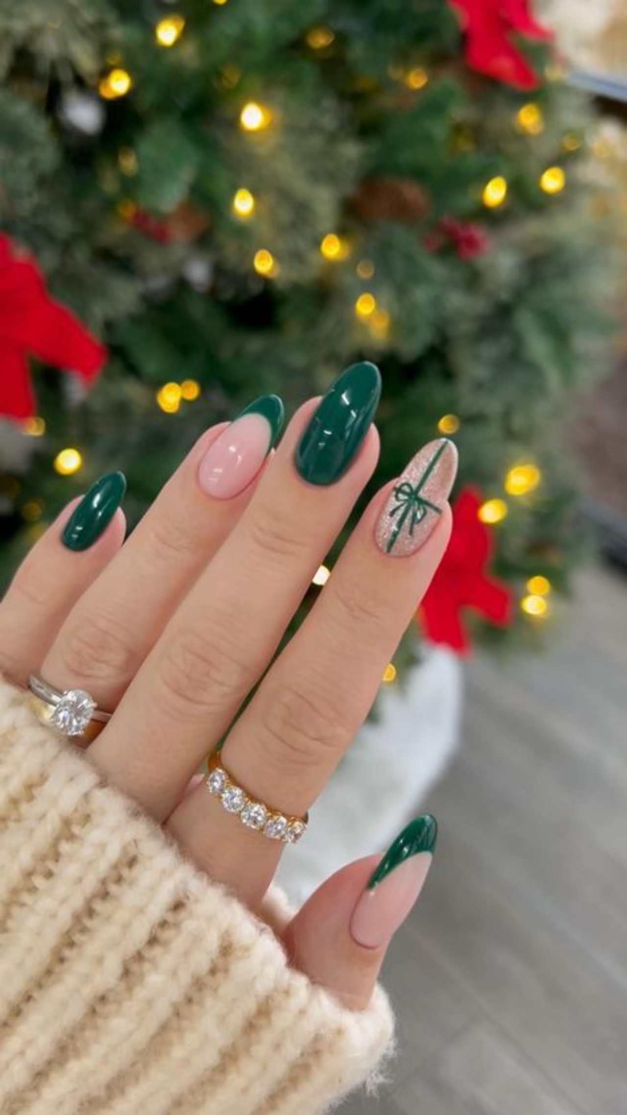 unhas de natal