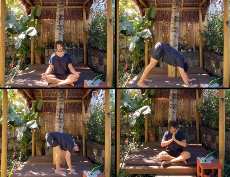 José Loreto surge praticando Yoga e conquista a atenção de seus seguidores