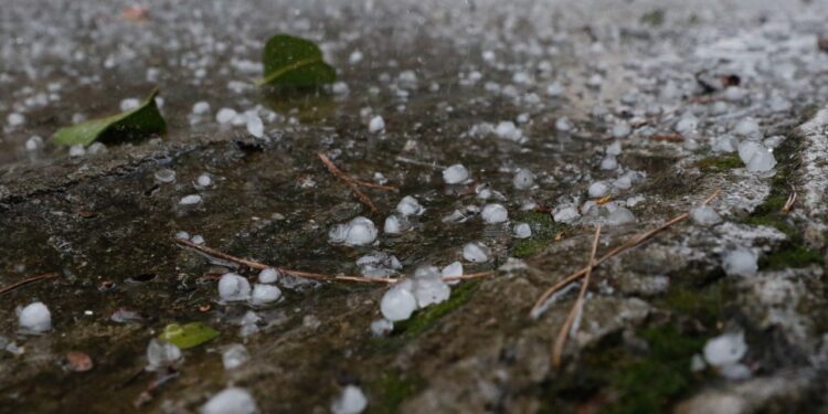 chuva de granizo tempestade