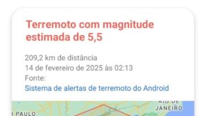 alerta de terremoto