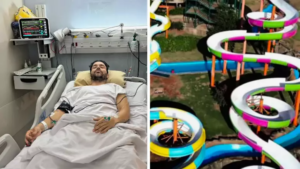 Acidente com toboágua poderia ter sido fatal. Imagem: Reprodução Instagram