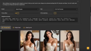 Plataforma permite a criação de mulheres virtuais com corpos 'perfeitos'. Imagem: reprodução
