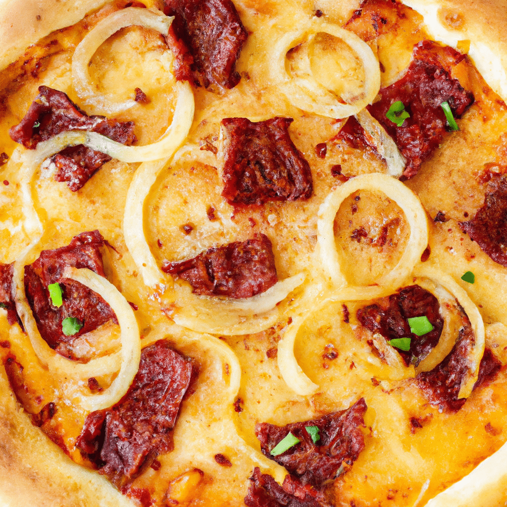 Pizza de Calabresa com Cebola Caramelizada
