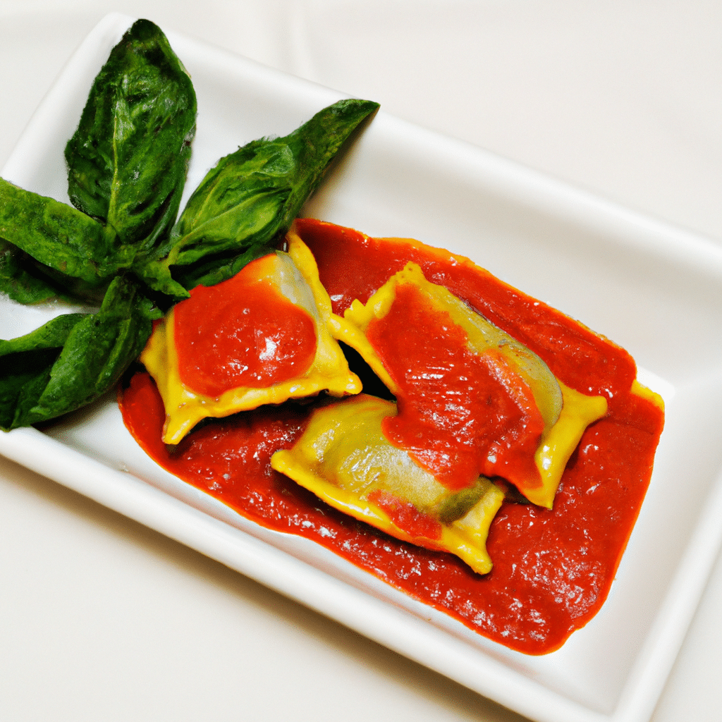 Imagem de Ravioli de Ricota e Espinafre ao Molho de Tomate