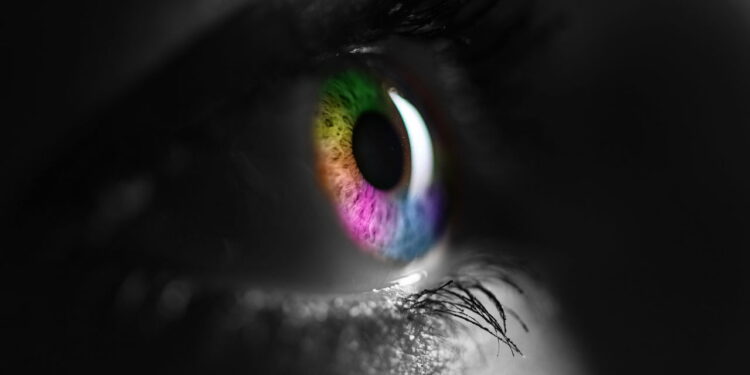 Ilustração de íris colorida - Créditos: depositphotos.com / VadimVasenin