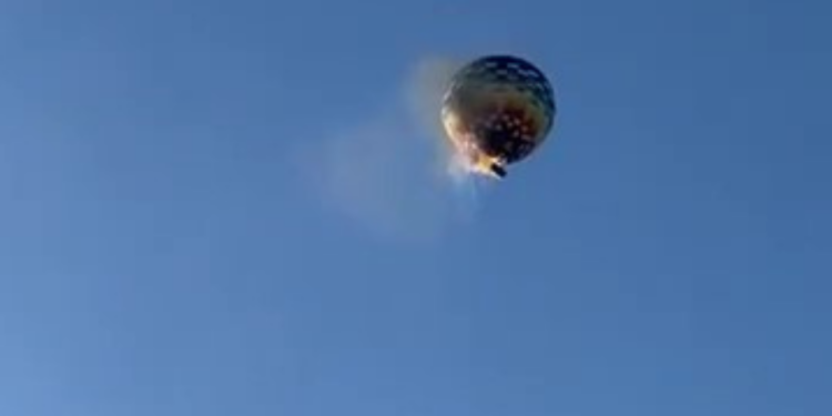 acidente de balão em SC