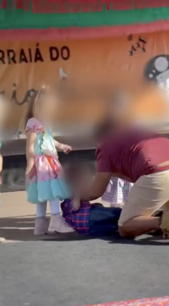 Agressão em festa junina infantil: entenda o que aconteceu. Imagem: Reprodução