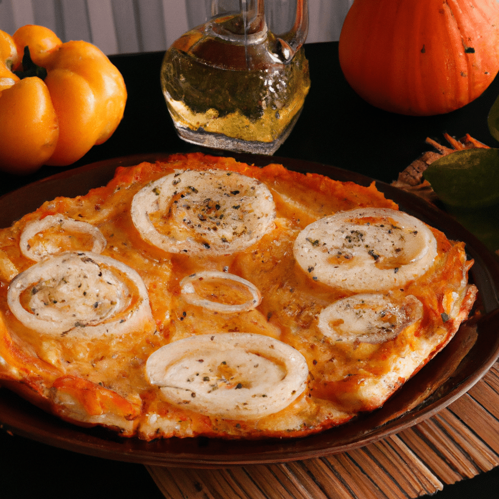 Pizza de Abóbora Assada com Queijo de Cabra e Mel