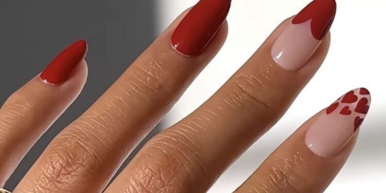 unhas para o dia dos namorados