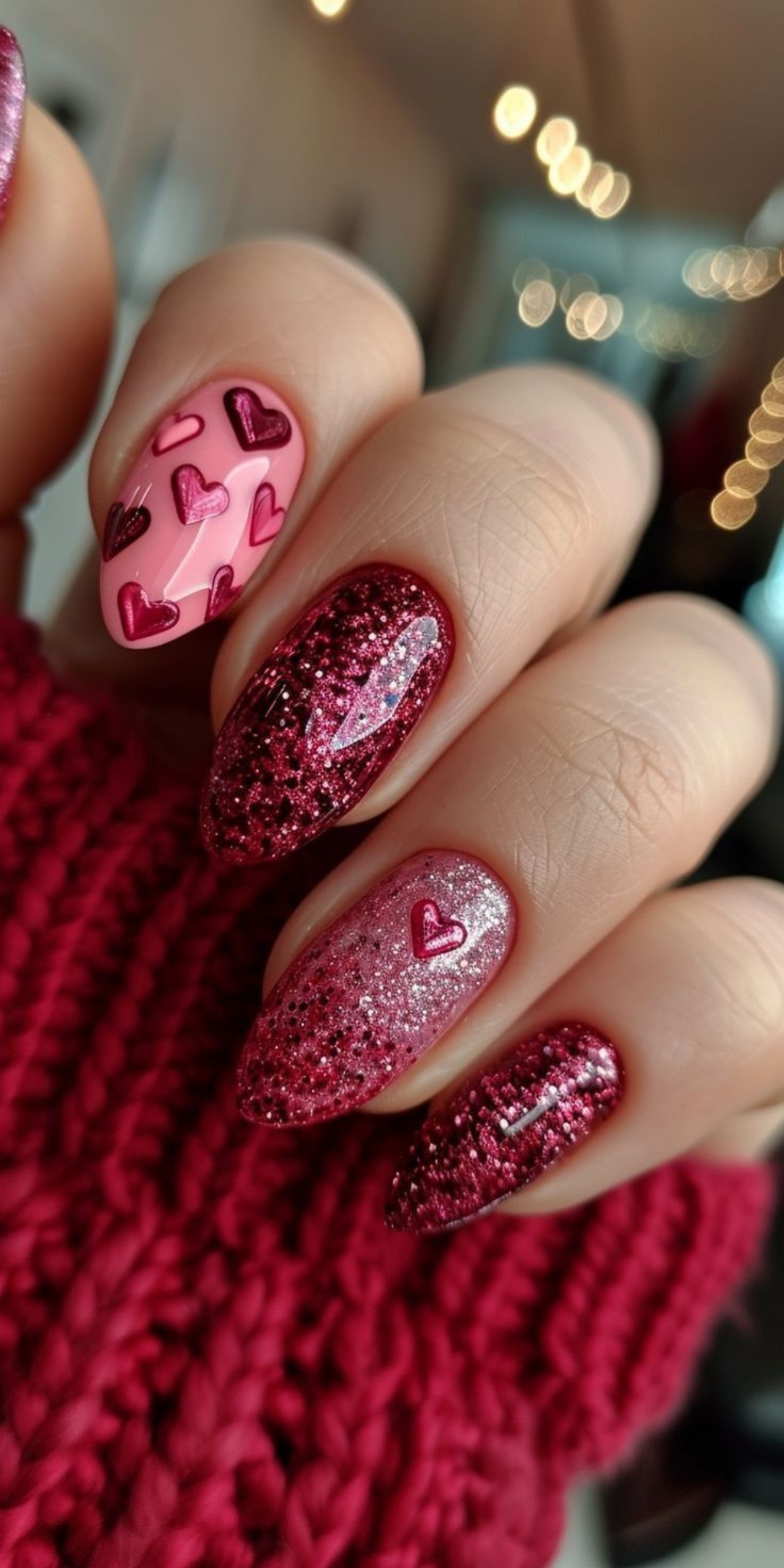 unhas para o dia dos namorados