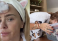 Trend da gelo no rosto - com Carolina Dieckmann e Virginia Fonseca. Imagem: Instagram
