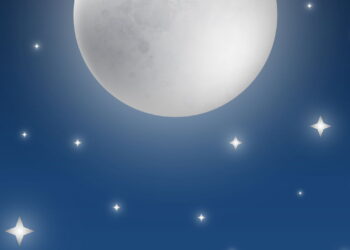 Ilustração de lua cheia - Créditos: depositphotos.com / ClassyCatStudio