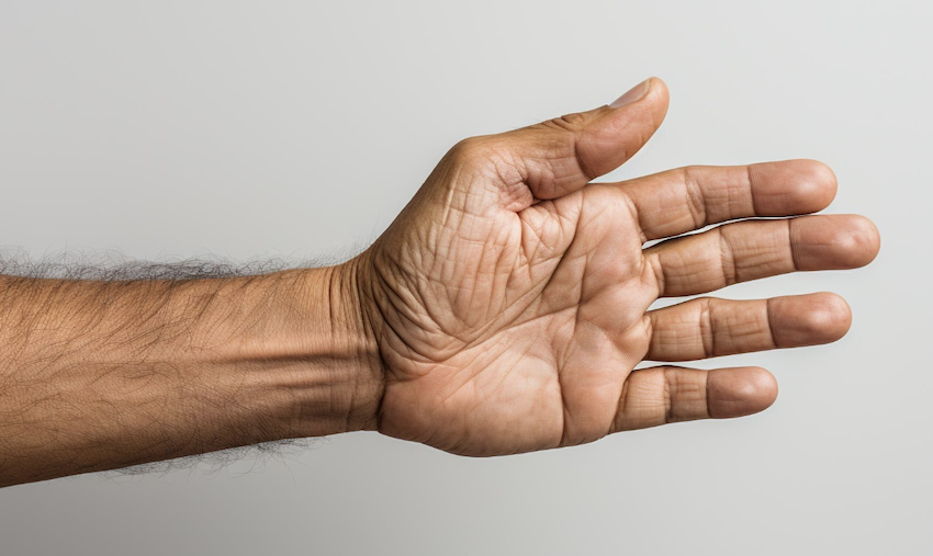 Mão inchada é sintoma de insuficiência cardíaca. Foto: FreePik