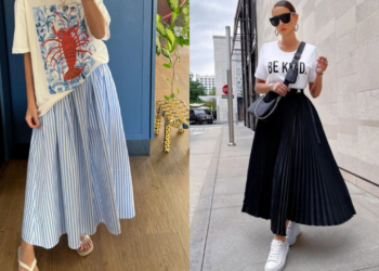 Saias com camisetas estão na moda! - Créditos: Imagem divulgação Instagram @bazar_casa_verde
