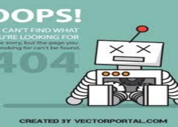 Famoso ERRO 404 - Créditos : vectorportal.com