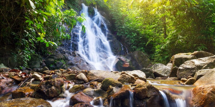 Dia ensolarado na cachoeira - Créditos: depositphotos.com / Patryk_Kosmider