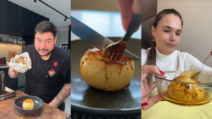 Cebola inteira assada na airfryer