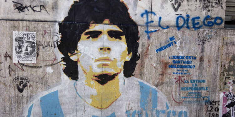 Diego Maradona em Buenos Aires - Créditos: depositphotos.com / boggy22