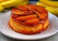 torta invertida de banana caramelizada