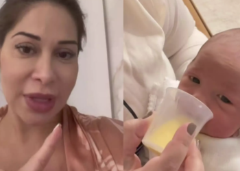 Benefícios de oferecer leite no copinho para o RN. Foto: Reprodução Redes Sociais