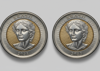 Ilustração de Moeda Bifacial