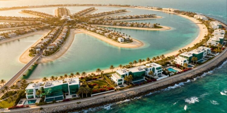 Uma ilha artificial de U$12 bilhões em forma de palmeira foi construída em Dubai