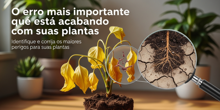 Hábito comum no cuidado doméstico que acelera a morte das plantas