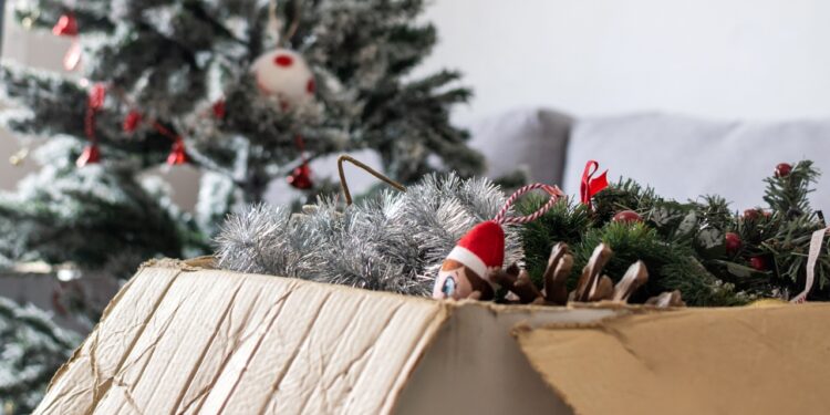 guardar decoração de Natal