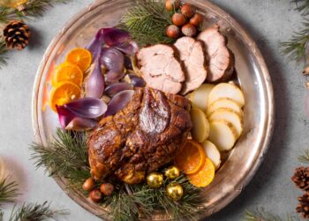 pernil para a ceia de Ano Novo