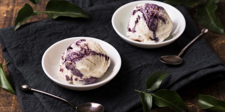 sorvete de uva caseiro